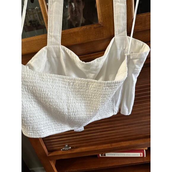 Abercrombie & Fitch Halter Crop Top Linen NWT - Picture 2 of 6